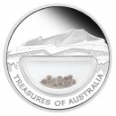 Stříbrná pamětní mince Treasures of Australia "Diamonds", Poklady Austrálie "Diamanty" Proof 2009 - 1 Oz