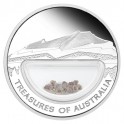 Stříbrná pamětní mince Treasures of Australia "Diamonds", Poklady Austrálie "Diamanty" Proof 2009 - 1 Oz