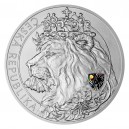 2021 - Stříbrná mince Český lev s hologramem 25 NZD - 10 Oz