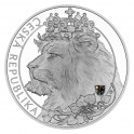 2021 - Stříbrná mince Český lev 240 NZD s hologramem Proof - 3 kg