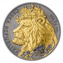 2021 - Stříbrná mince Český lev 2 NZD ruthenium - 1 Oz