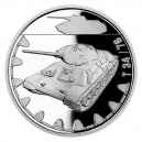 2022 - Stříbrná mince T34-76  - Obrněná technika