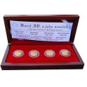 2008 - Sada 4 zlatých medailí Karel IV. a jeho manželky