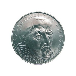 Pamětní stříbrná mince Mikuláš Dačický z Heslova - Proof 