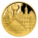 2022 - Zlatá pamětní mince Litoměřice - Městské památkové rezervace - Proof