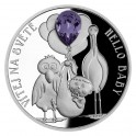 2023 - Stříbrná mince Vítej na světě - Crystal Coin