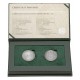 Sada dvou stříbrných medailí 130 let korunové měny