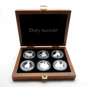 2010 - Sada šesti stříbrných medailí Doby hustiské