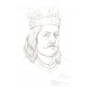 Autorská reprodukce portrétu Jiří z Poděbrad
