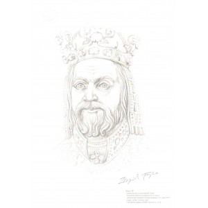 Autorská reprodukce portrétu Karla IV.