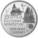 Stříbrná pamětní mince Dřevěné chrámy, Proof, 2010