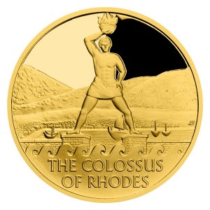 2023 - Zlatá mince 50 NZD Rhódský kolos - Sedm divů světa