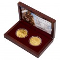 2023 - Sada dvou zlatých inv. mincí 50 NZD Český lev a Orel - Standard