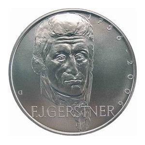 Pamětní stříbrná mince František Josef Gerstner - Proof 