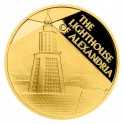 2023 - Zlatá mince 50 NZD Maják na ostrově Faru - Sedm divů světa
