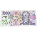 Pamětní bankovka 1.000,-Kč s přítiskem ČNB  1993-2023 SPECIMEN