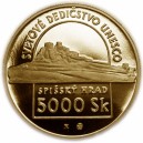 Zlatá pamětní mince Spišský hrad - rok 1998
