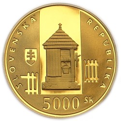 Zlatá pamětní mince Vlkolínec, Proof - rok 2002