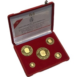 Sada zlatých mincí 10. výročí nezávislosti Tuniska