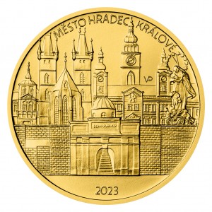 2023 - Zlatá pamětní mince Hradec Králové - Městské památkové rezervace - Standard