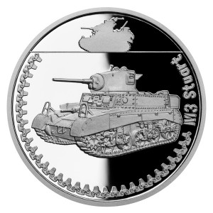 2023 - Stříbrná mince M3 Stuart  - Obrněná technika