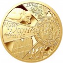 Zlatá mince Rekonstrukce katedrály Notre Dame - Proof