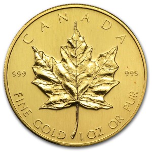 Zlatá investiční mince Maple Leaf 1 Oz - rok 1980