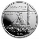 Palladiová mince Kon-Tiki 1 Oz - 1988