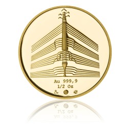 Zlatá medaile Zahájení výuky na pražské konzervatoři - Au 1/2 Oz