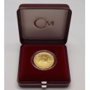 1998 - Zlatá medaile s motivem české měny "20 Kč" b.k., Au 1/2 Oz
