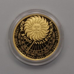 2000 - Zlatá medaile k uvítání roku 2000, Au 1/4 Oz
