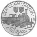 Stříbrná pamětní mince Trať Bratislava-Trnava, Proof, 2023