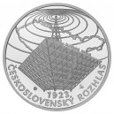 Stříbrná pamětní mince Československý rozhlas, Proof, 2023