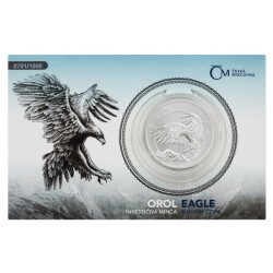 2024 - Stříbrná mince Orel 2 NZD  - 1 Oz - číslováno