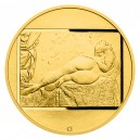 2023 - Zlatá dvouuncová medaile Jan Saudek - Tanečnice reverse proof
