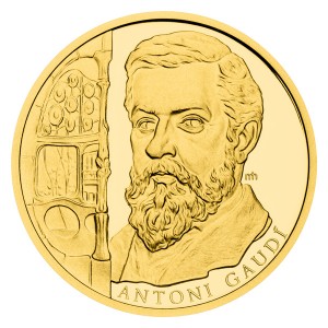 2024 - Zlatá mince 25 NZD Antonio Gaudí - Slavní umělci