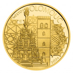 2024 - Zlatá pamětní mince Olomouc - Městské památkové rezervace - Proof