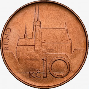 Mince 10 korun 1993 - varianta malé Kč, NGC MS 64