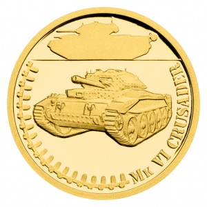2024 - Zlatá mince 5 NZD Mk VI Crusader - Obrněná technika