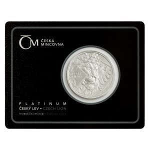 2024 - Platinová mince 50 NZD Český lev - 1 Oz - orientační cena