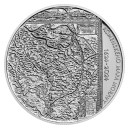 2024 - Stříbrná mince Komenského mapa Moravy - Standard