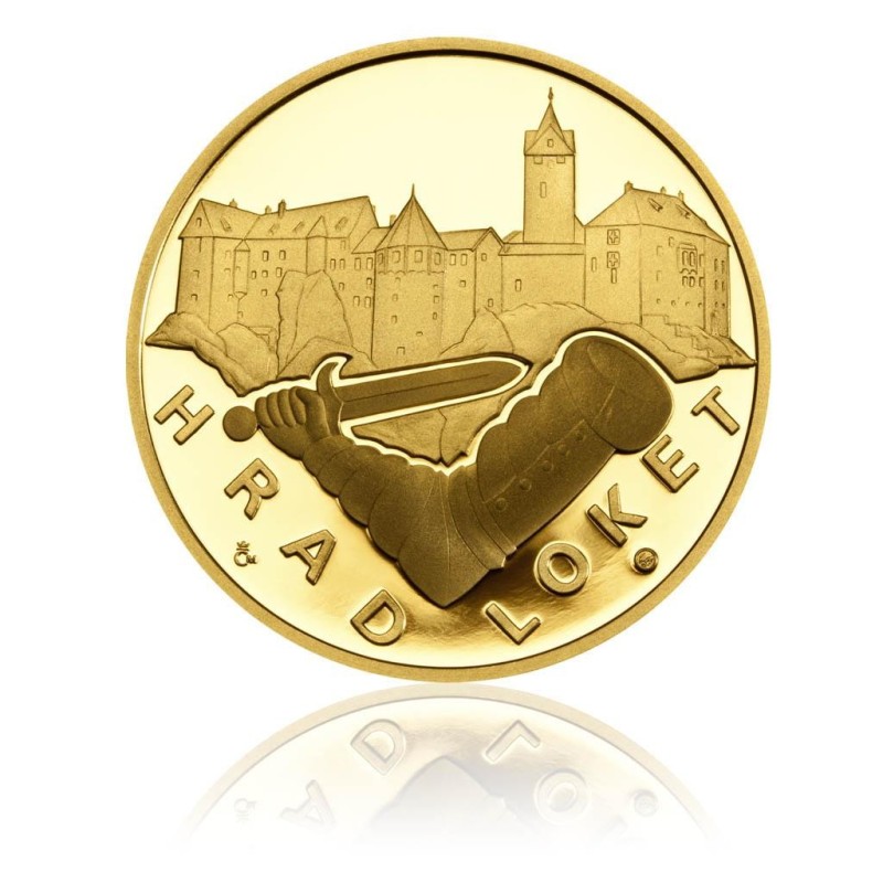 Zlatá medaile Hrad Loket - Au 1/4 Oz