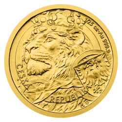 2025 - Zlatá mince 5 NZD Český lev - 1/25 Oz