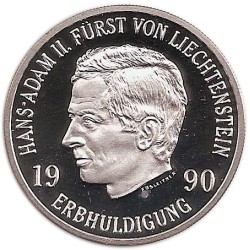 Sada zlaté a stříbrné mince Lichtenštejnsko 1990 - Proof