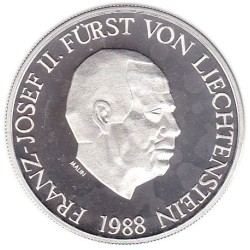 Sada zlaté a stříbrné mince Lichtenštejnsko 1988 - Proof