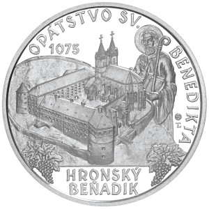 Stříbrná pamětní mince Benediktinské opatství v Hronském Beňadiku,, Proof, 2025