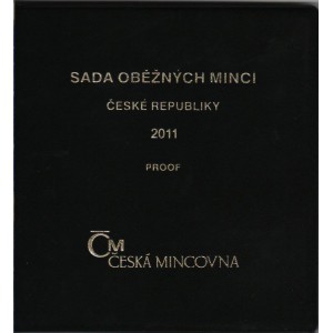 Sada oběžných mincí České republiky 2011 - Proof /semišový obal/