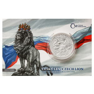 2025 - Stříbrná mince Český lev 5 NZD  - 2 Oz - číslováno