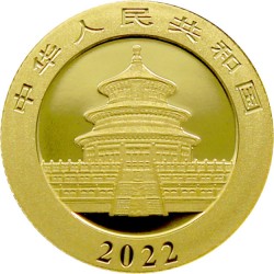 Zlatá investiční mince Panda 50 Yuan - rok 2022