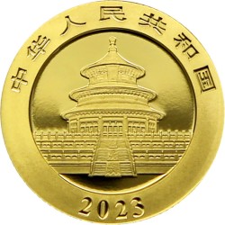 Zlatá investiční mince Panda 50 Yuan - rok 2023